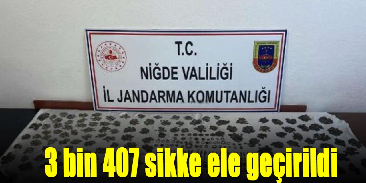 3 bin 407 sikke ele geçirildi
