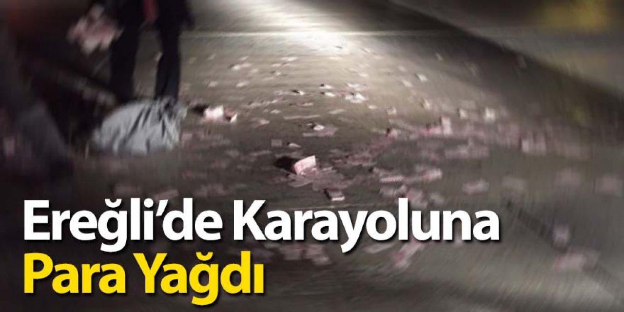 Karayoluna adeta para yağdı