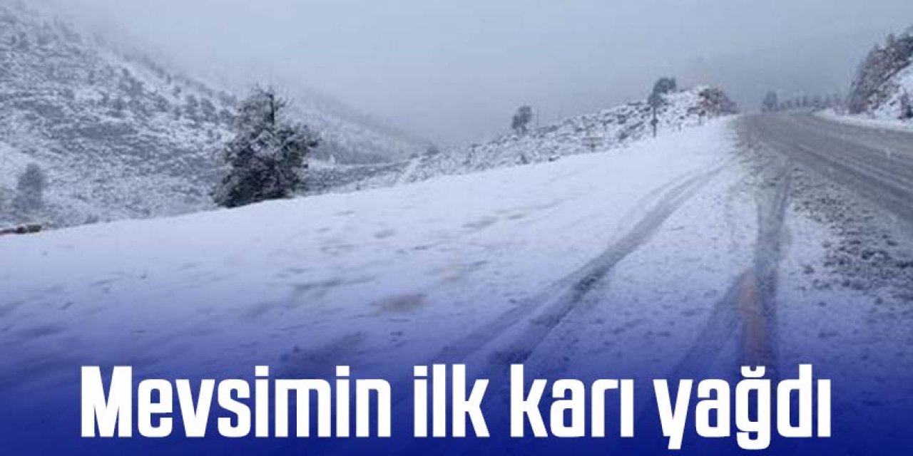 Mevsimin ilk karı yağdı, kara yolunda kar etkili oldu