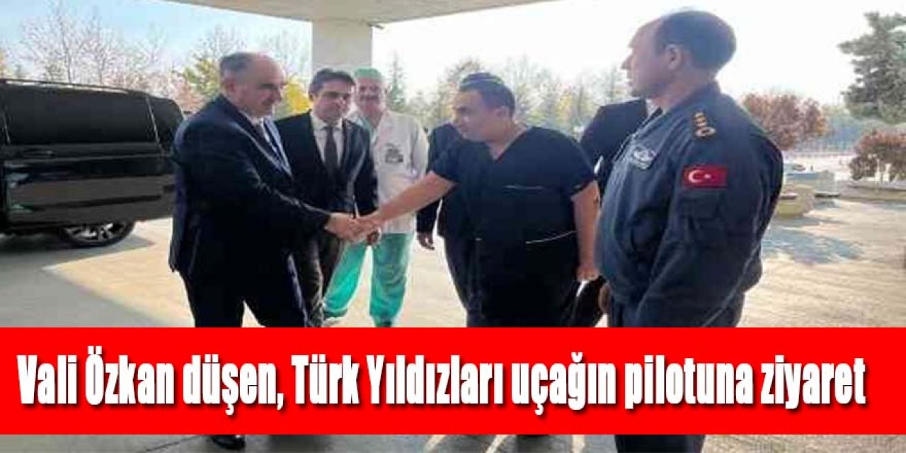 Vali Özkan düşen, Türk Yıldızları uçağın pilotuna ziyaret