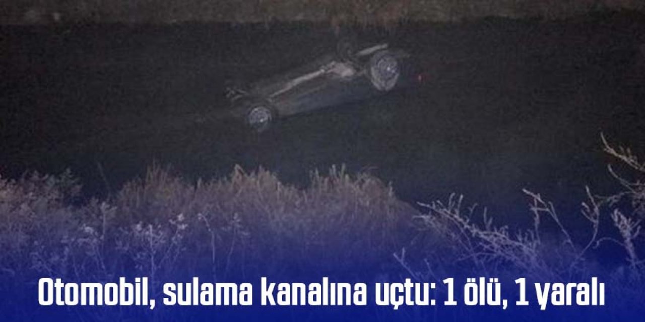 Otomobil, sulama kanalına uçtu: 1 ölü, 1 yaralı