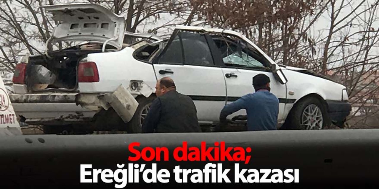 Ereğli'de kontrolden çıkan otomobil şarampole uçtu; 1 yaralı