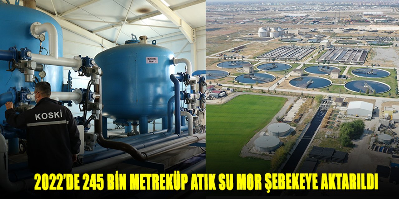 2022’DE 245 BİN METREKÜP ATIK SU MOR ŞEBEKEYE AKTARILDI
