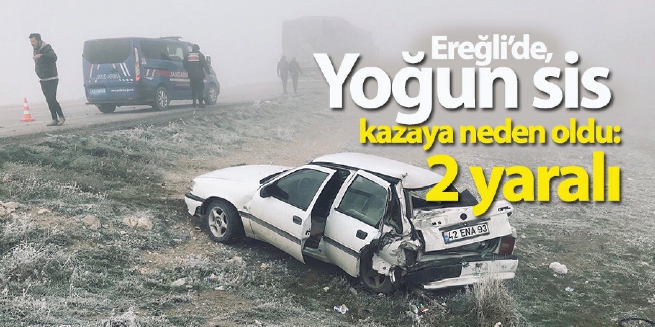 Ereğli’de, Yoğun sis kazaya neden oldu: 2 yaralı