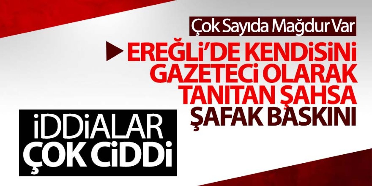 Ereğli’nin En Büyük “Tefecilik” Olayı