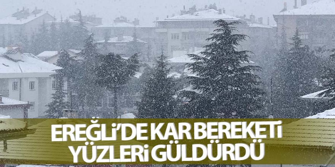 Ereğli’de ve bölgemizde kar bereketi yüzleri güldürdü