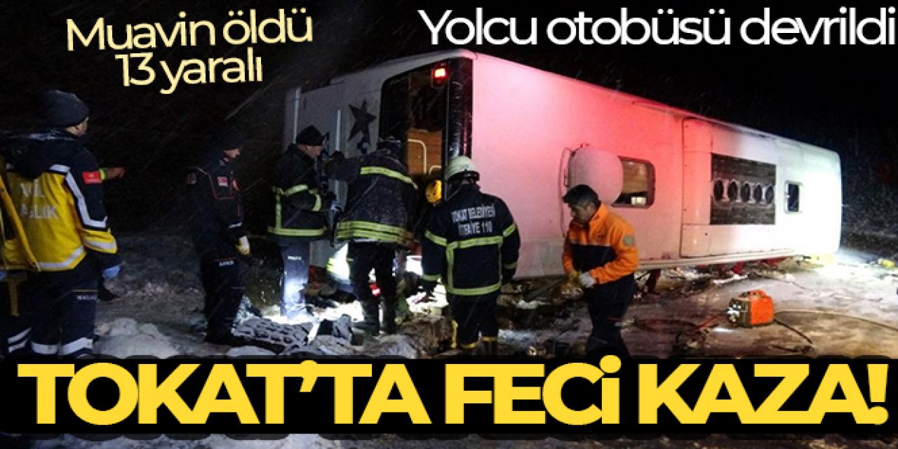 Yolcu otobüsü şarampole devrildi: 1 ölü 13 yolcu yaralı