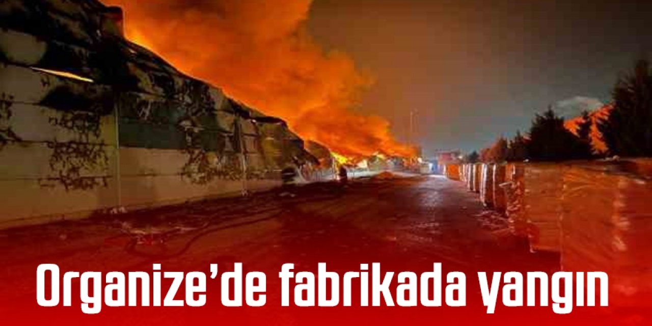 Organizede fabrikada yangın