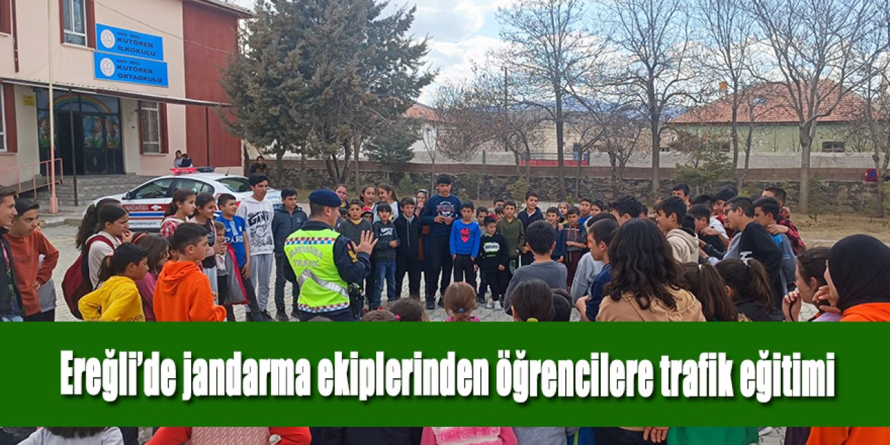 Ereğli’de jandarma ekipleri öğrencilerin trafik eğitimine önem veriyor