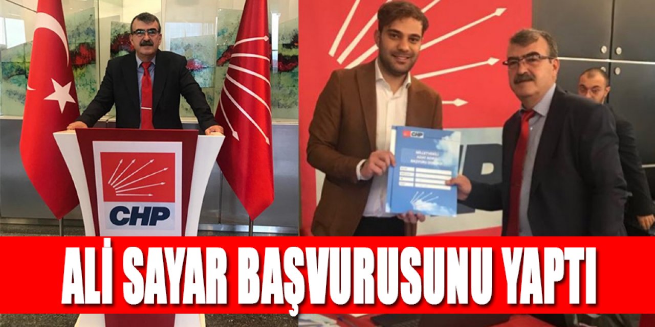 DR. ALİ SAYAR BAŞVURUSUNU YAPTI