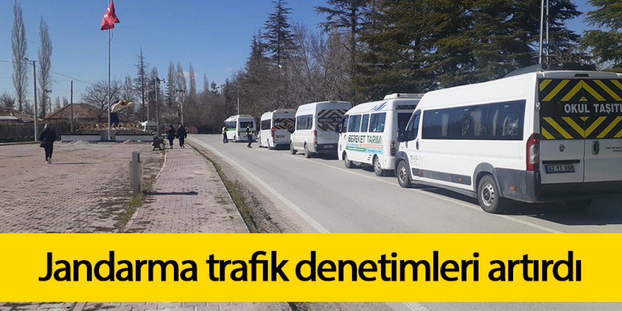 Jandarma trafikten servis araçlarına denetim