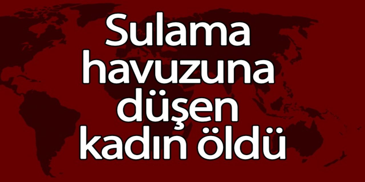 Sulama havuzuna düşen yaşlı kadın öldü