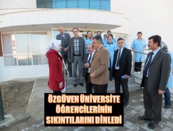 Özgüven üniversiteli gençlerin sıkıntılarını dinledi