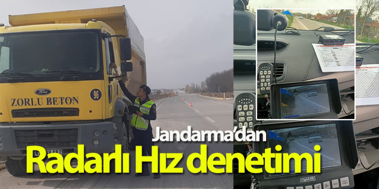 Jandarma’dan Radarlı Hız denetimi 