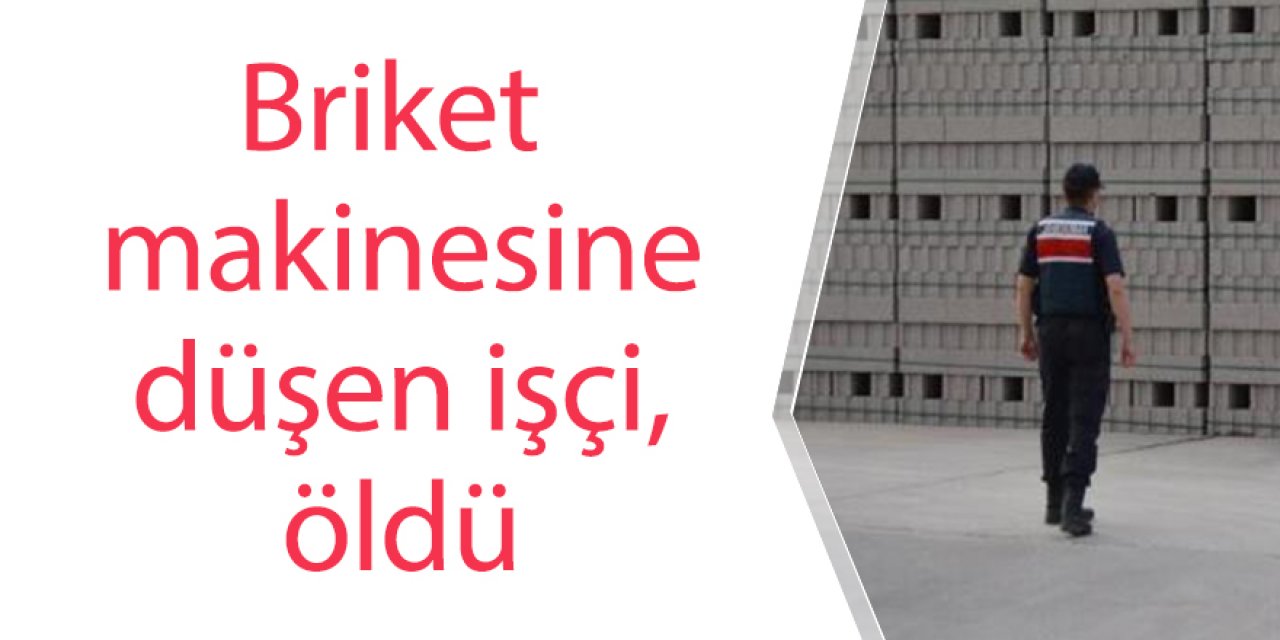 Briket makinesine düşen işçi, öldü