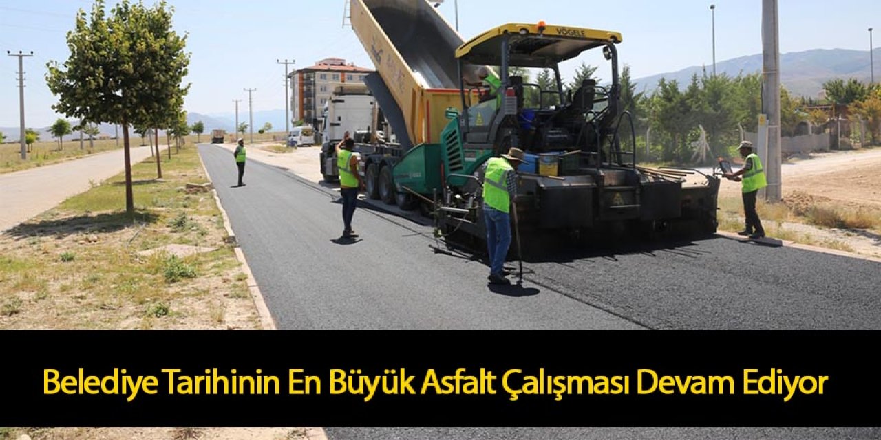 Belediye Tarihinin En Büyük Asfalt Çalışması Devam Ediyor