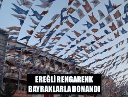 Ereğli’de her yer bayraklarla donatıldı