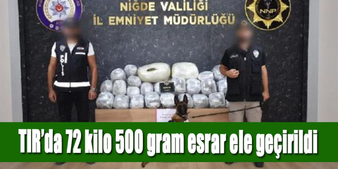 TIR’da 72 kilo 500 gram esrar ele geçirildi