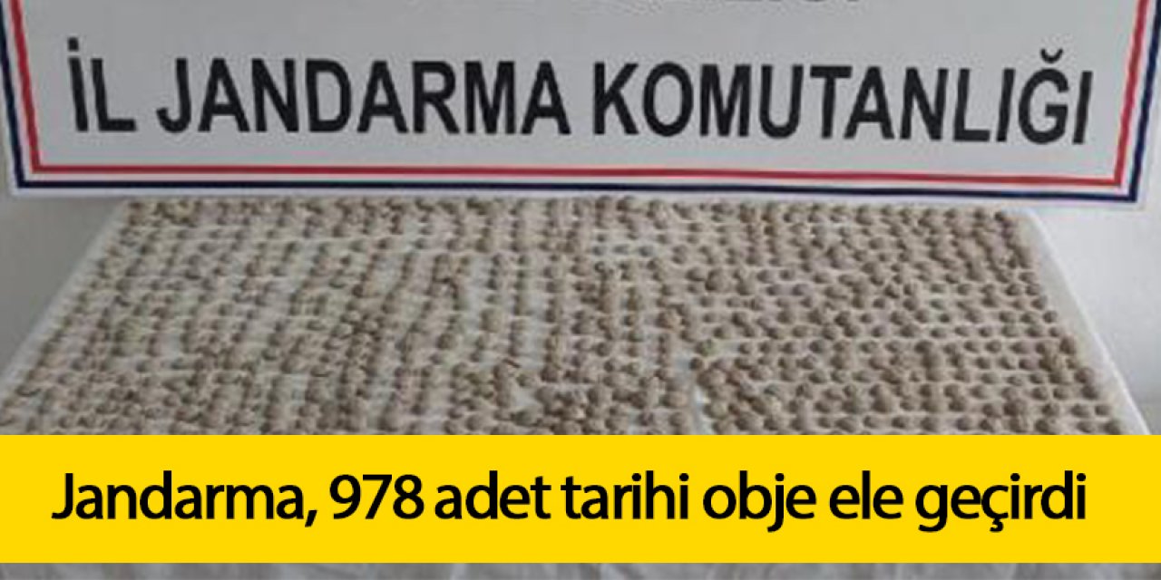 Jandarma, 978 adet tarihi obje ele geçirildi