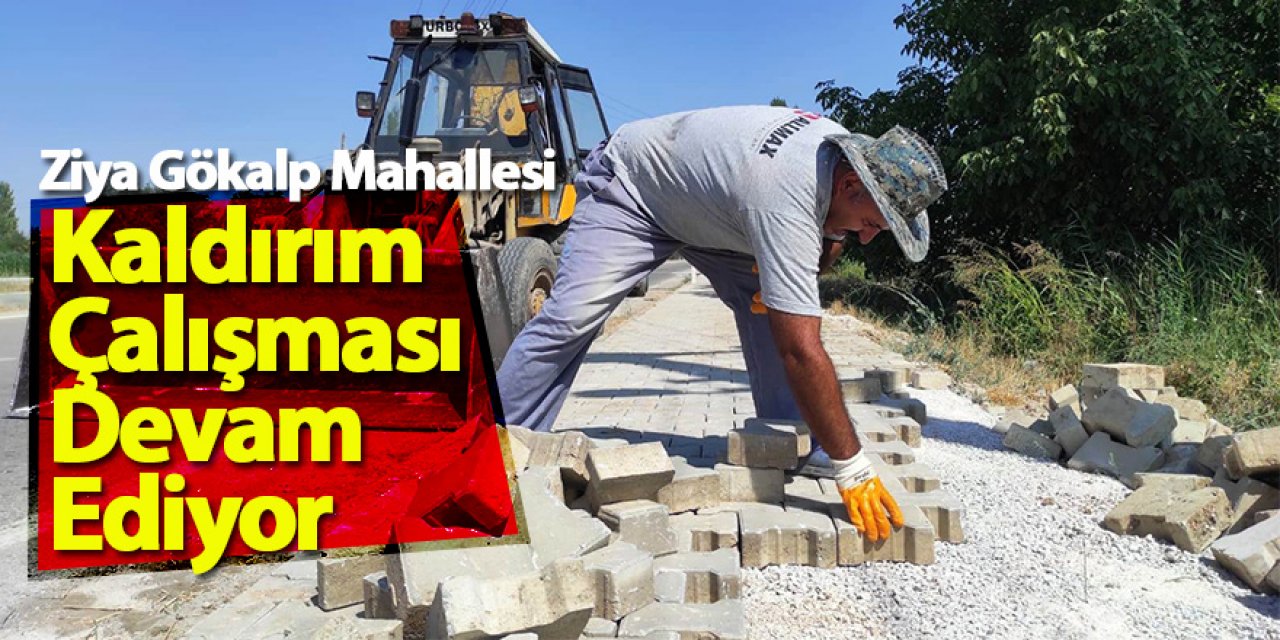 Ziya Gökalp Mahallesi Kaldırım Çalışması Devam Ediyor