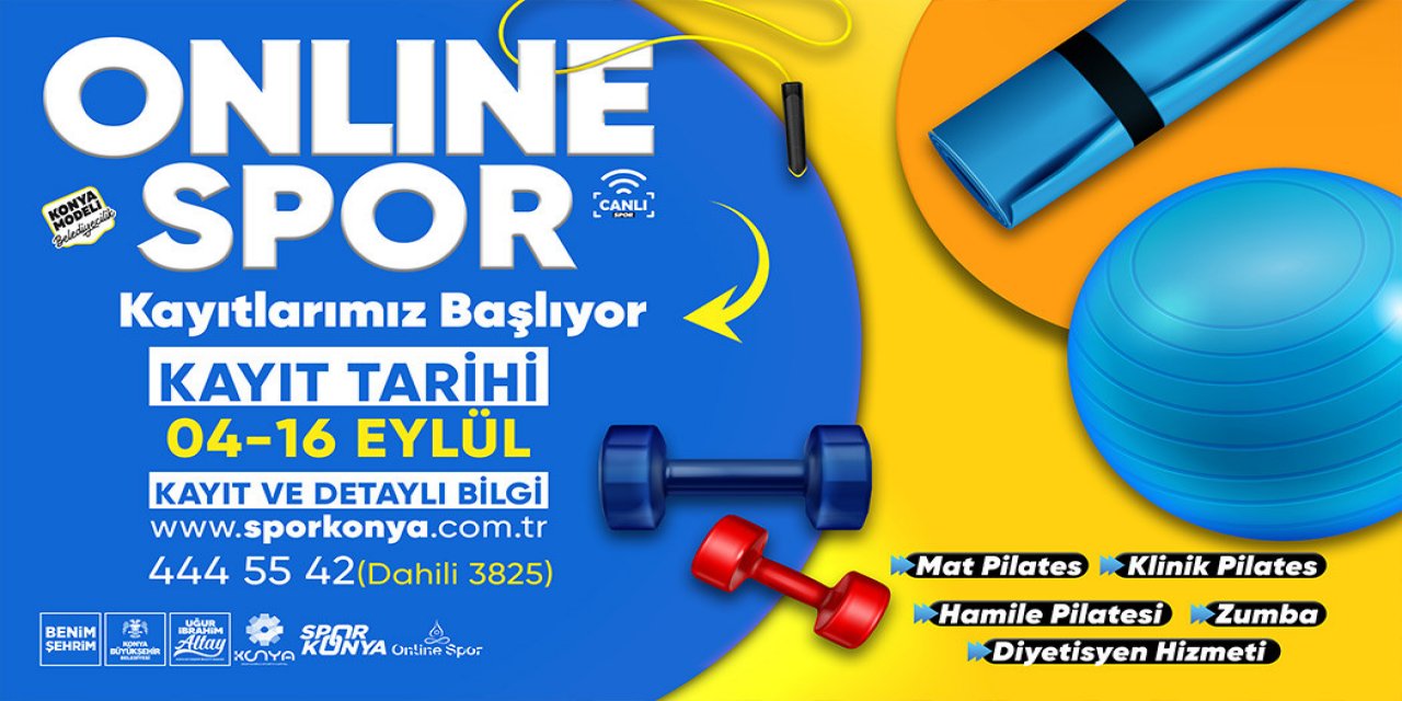 Konya Büyükşehir Online Spor Kayıtları Başladı
