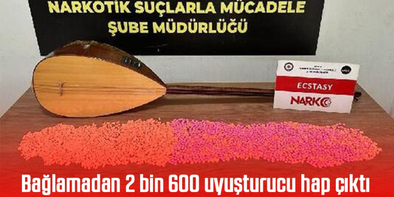 Otomobildeki bağlamadan 2 bin 600 uyuşturucu hap çıktı