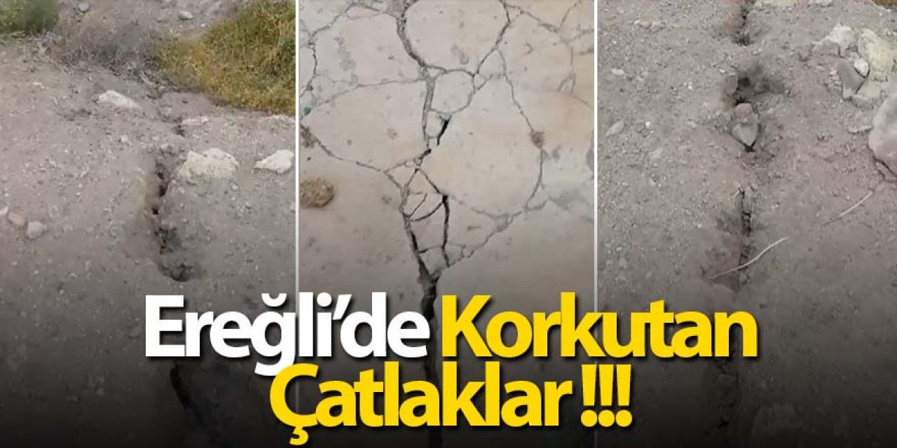 Ereğli’de çatlaklar obruk tedirginliğine neden oluyor