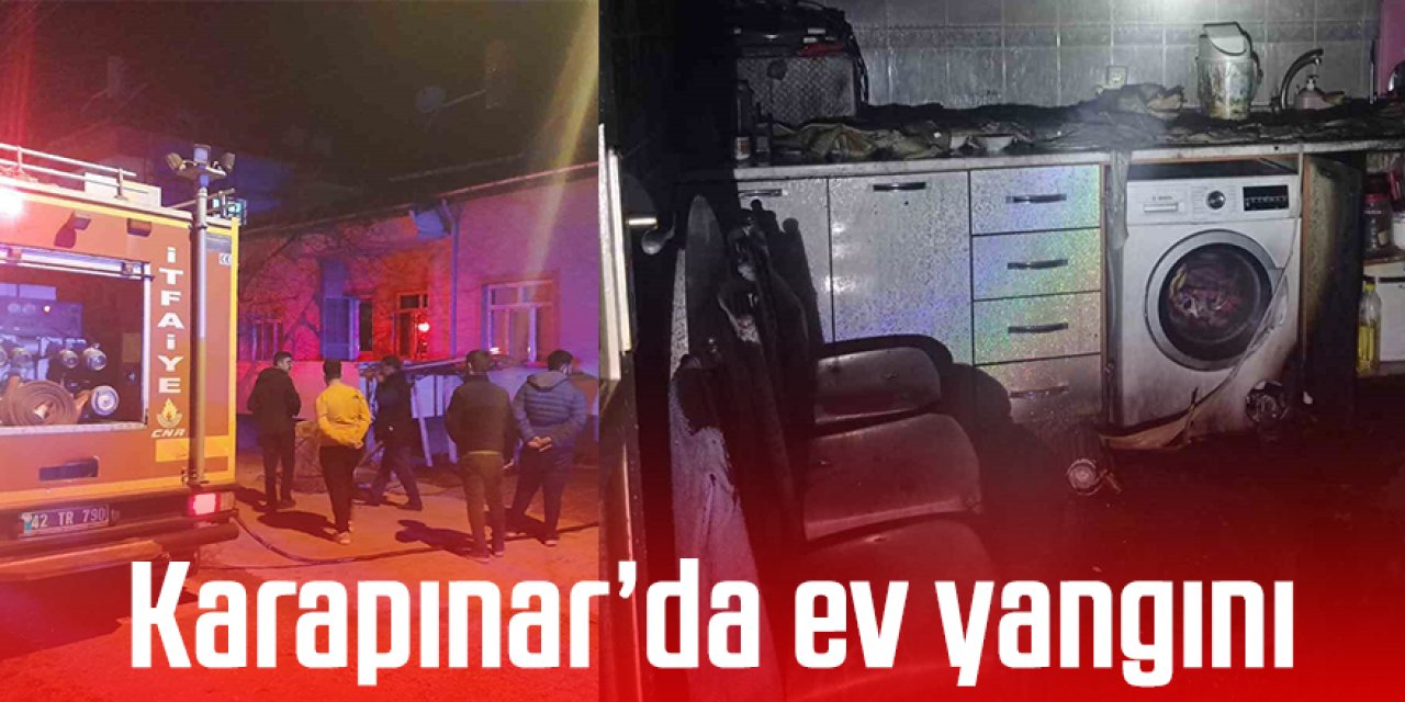 Karapınar’da müstakil evde yangın