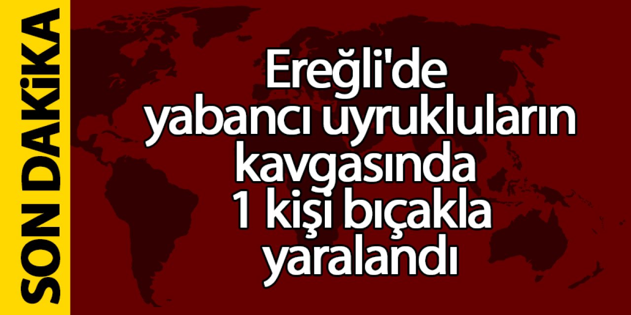 Ereğli’de yabacı uyrukluların kavgasında 1 kişi yaralandı