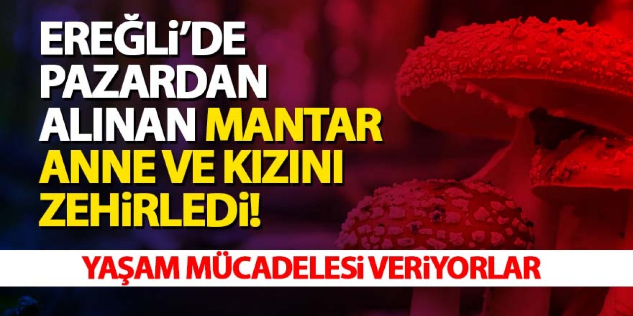 Ereğli’de Pazardan Alınan Mantar Anneyle Kızını Zehirledi