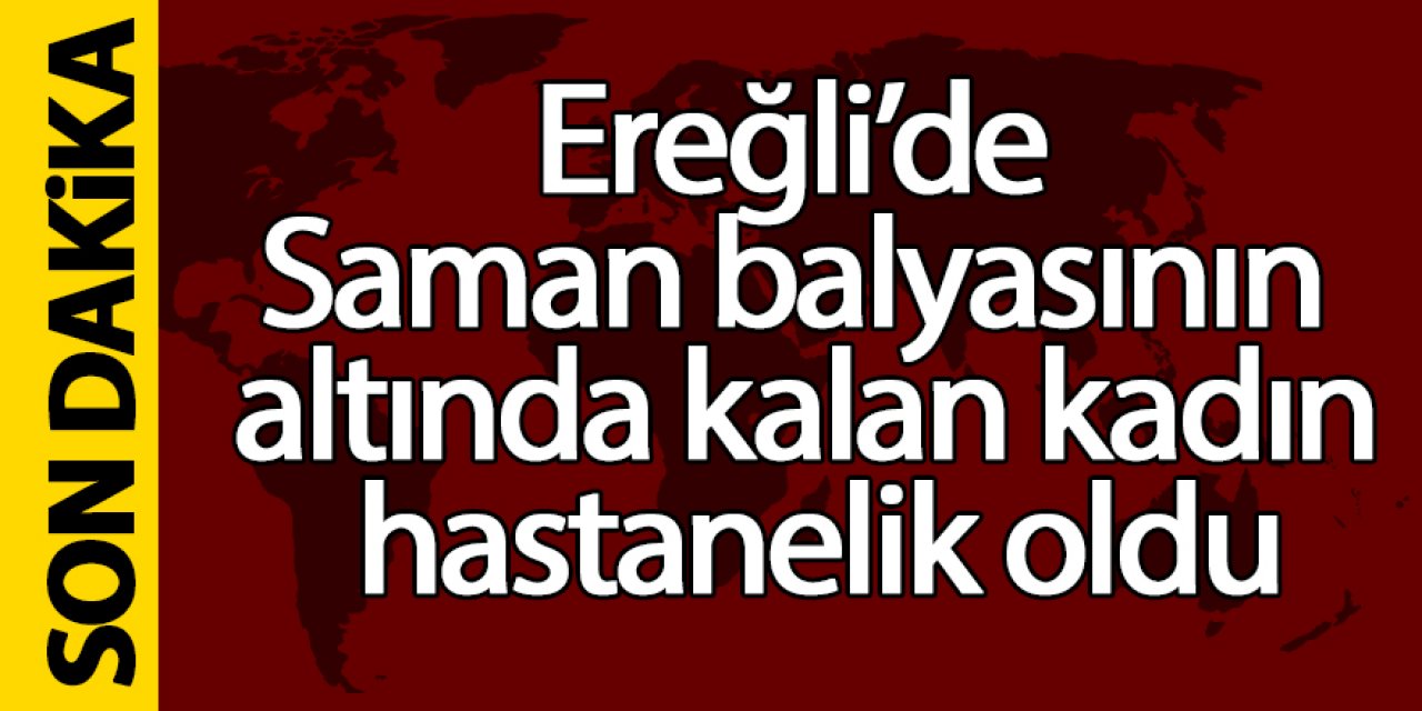 Ereğli’de Saman balyasının altında kalan kadın hastanelik oldu