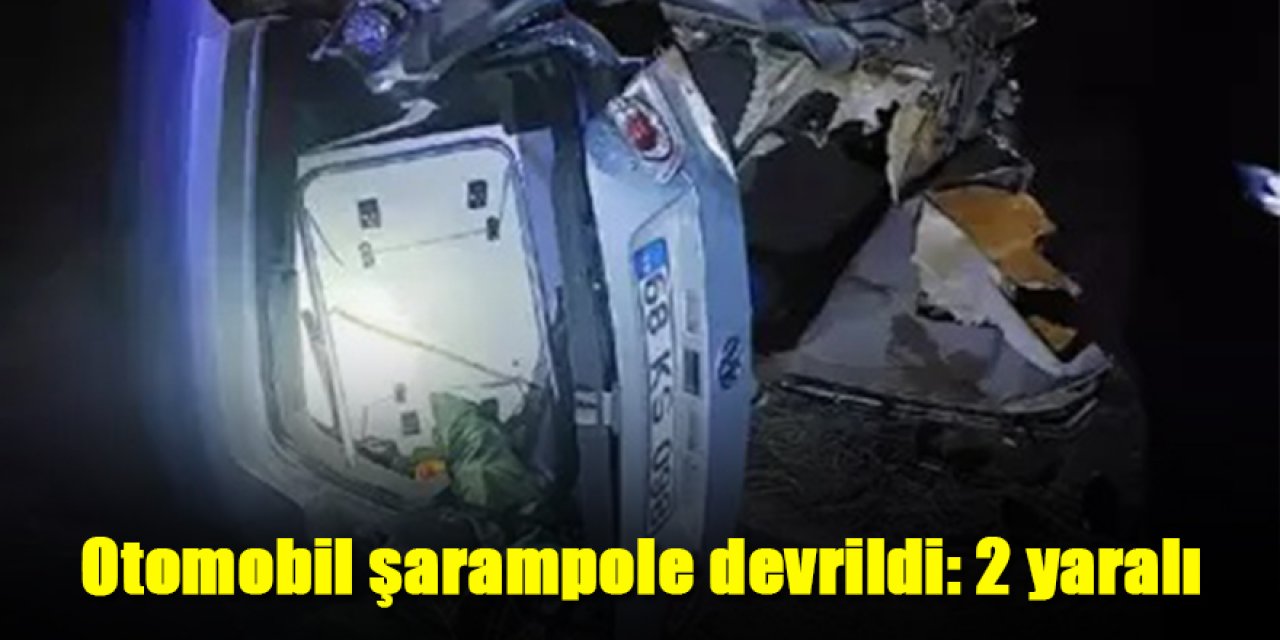 Otomobil şarampole devrildi: 2 yaralı
