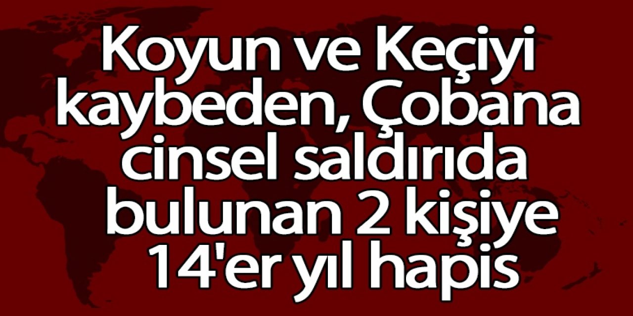 Koyun ve Keçiyi kaybeden Çobana cinsel saldırıda bulunan 2 kişiye 14'er yıl hapis