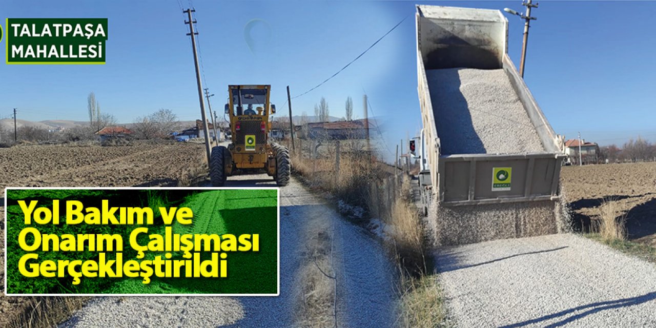 Talatpaşa Mahallesi’nde Yol Bakım ve Onarım Çalışması Gerçekleştirildi