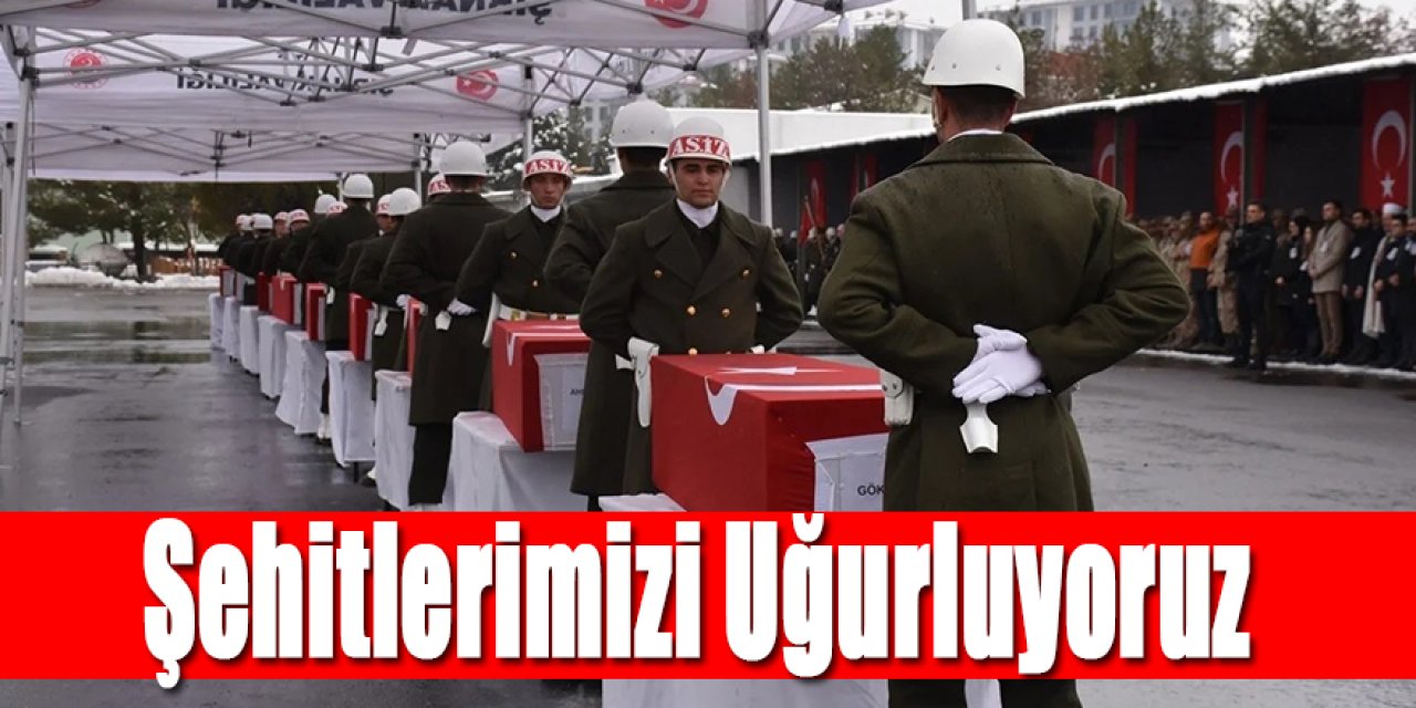 Şehitlerimiz Şırnak'taki törenle memleketlerine uğurlandı