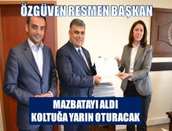 ÖZGÜVEN KOLTUĞUNA BUGÜN OTURUYOR