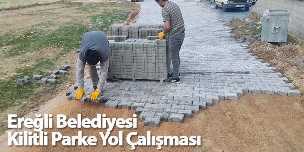 Ereğli Belediyesi Kilitli Parke Yol Çalışması
