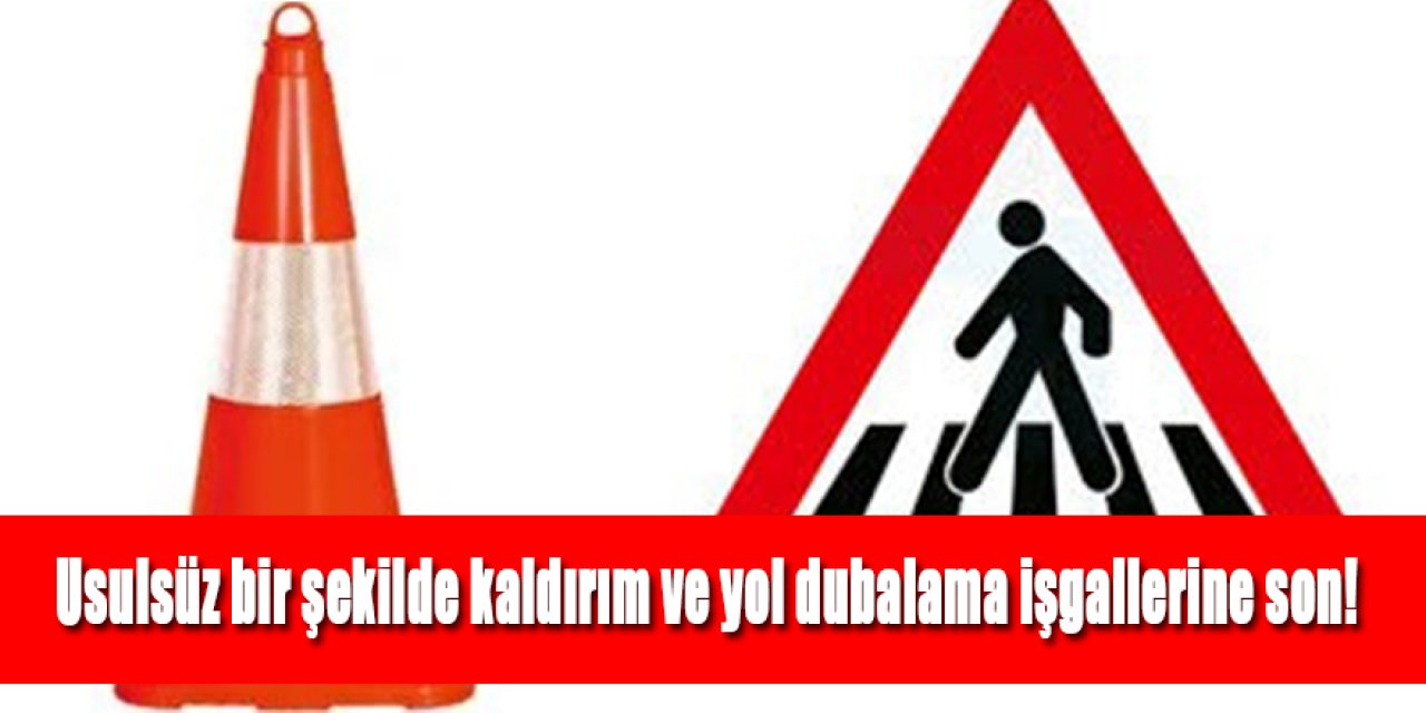 Belediye zabıta ekipleri, usulsüz bir şekilde kaldırım işgallerine son diyor!