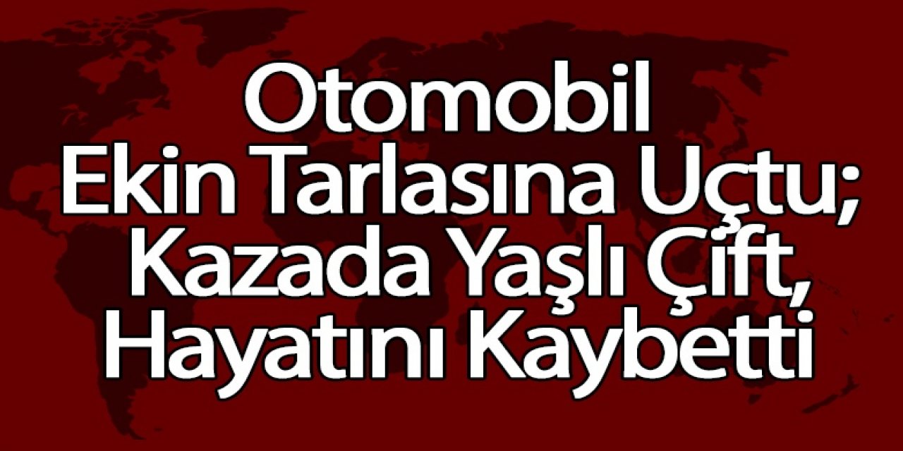 Otomobil Ekin Tarlasına Uçtu;  Kazada Yaşlı Çift Hayatını Kaybetti