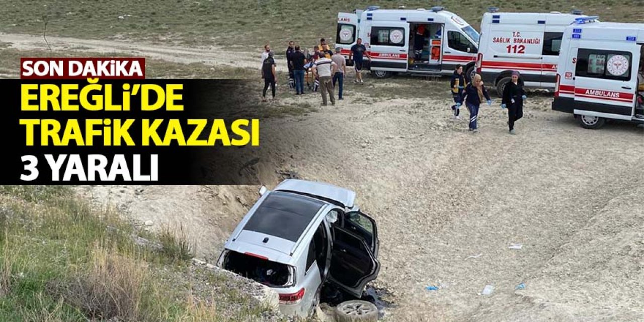 Otomobil şarampole uçtu; 3 yaralı