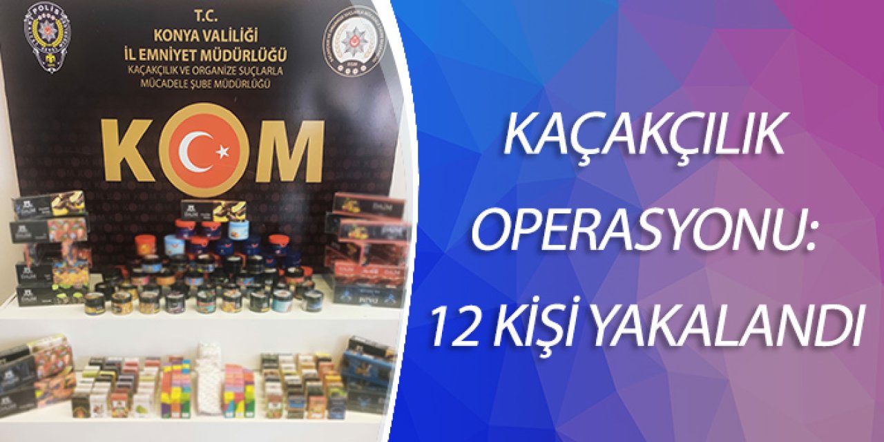KAÇAKÇILIK OPERASYONU: 12 KİŞİ YAKALANDI