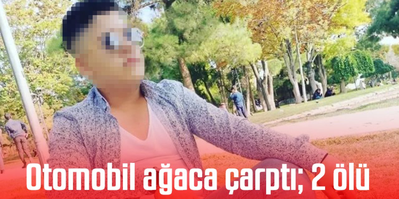 Otomobil ağaca çarptı 2 ölü