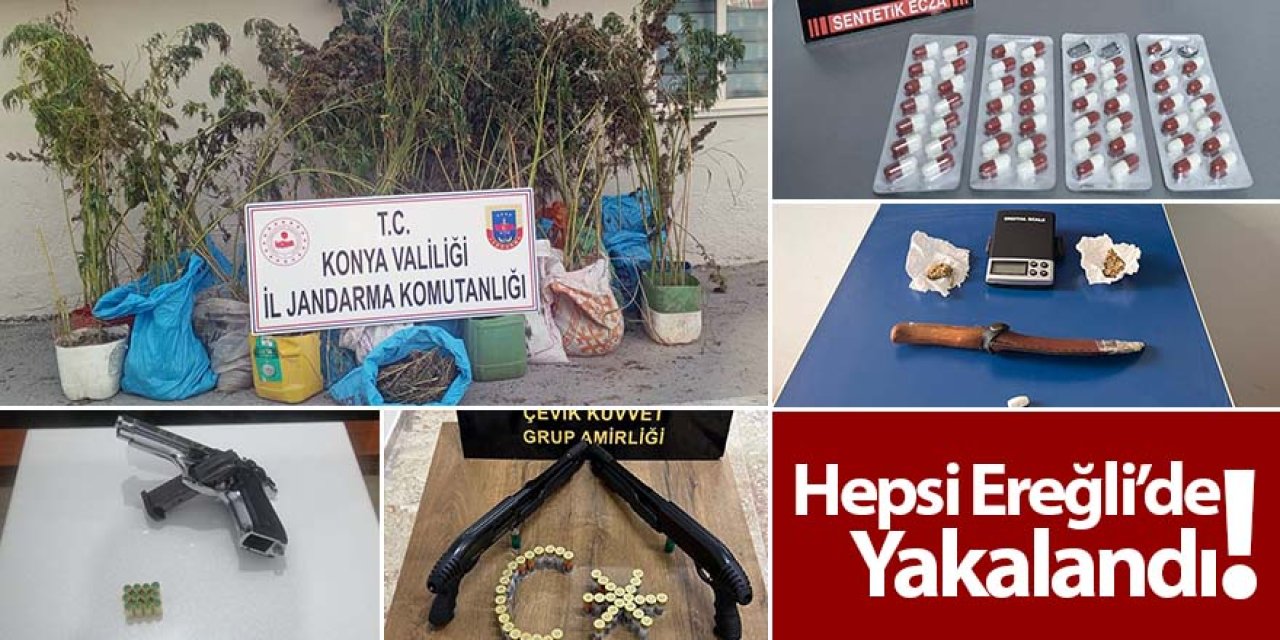 Ereğli’de aranma kaydı bulunan 18 kişi yakalandı