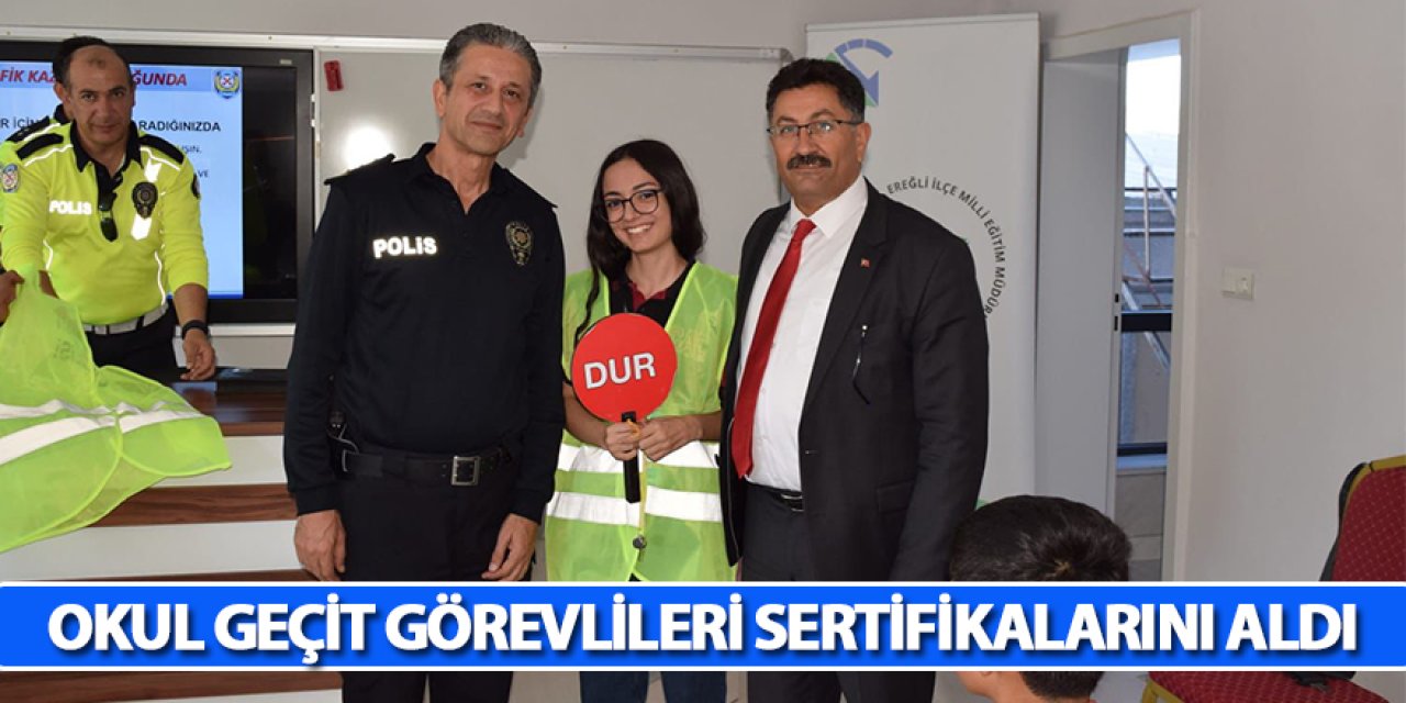 OKUL GEÇİT GÖREVLİLERİ SERTİFİKALARINI ALDI