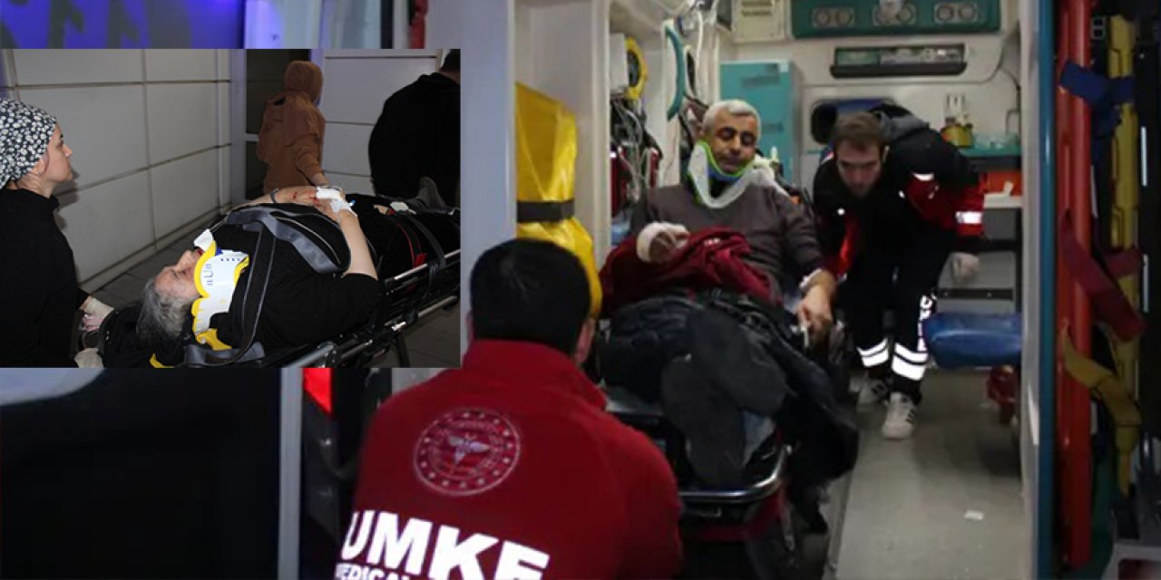 Lastiği patlayan otomobil takla attı: 5 yaralı