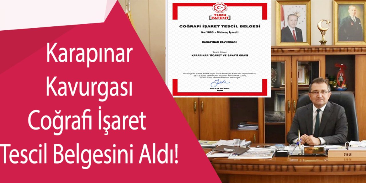 Karapınar Kavurgası Coğrafi İşaret Tescil Belgesini Aldı!