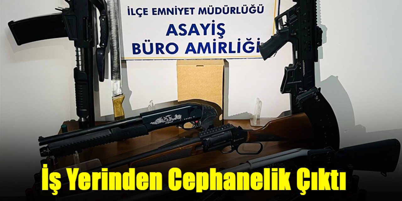İş Yerinden Cephanelik Çıktı