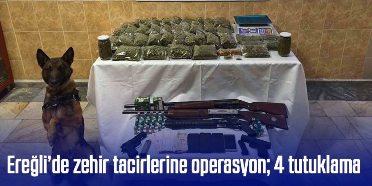 Jandarmadan, Ereğli’de zehir tacirlerine operasyon; 4 tutuklama