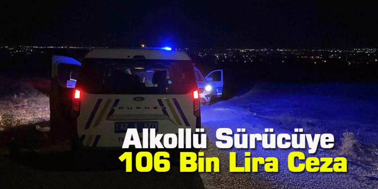 Alkollü Sürücüye 106 Bin Lira Ceza