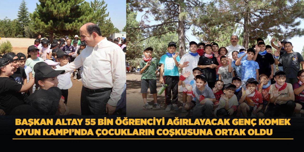Başkan Altay 55 Bin Öğrenciyi Ağırlayacak Genç Komek Oyun Kampı’nda Çocukların Coşkusuna Ortak Oldu